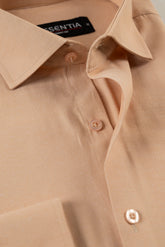Classic Dark Beige Dobby Weave Shirt
